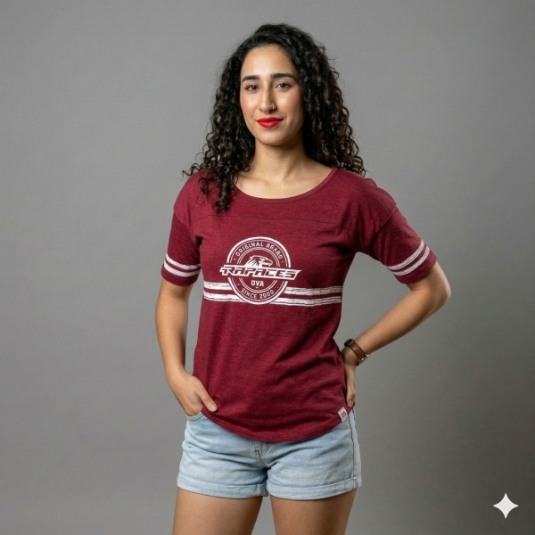 Playera Manga 3/4 logo Rapaces Mujer