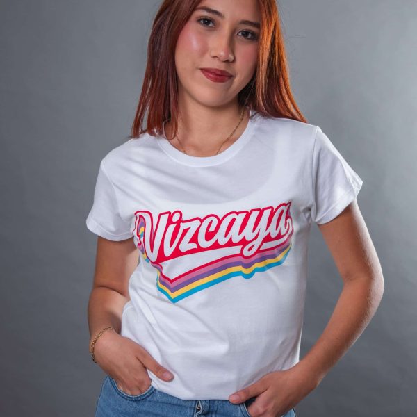PLAYERA VIZCAYA COLORS DAMA BLANCO
