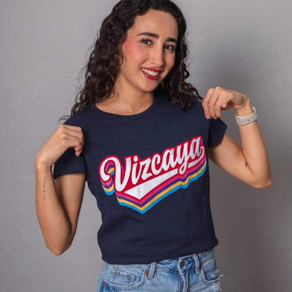 PLAYERA VIZCAYA COLORS DAMA AZUL