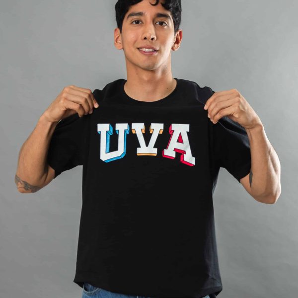 PLAYERA UVA 3D NEGRA HOMBRE