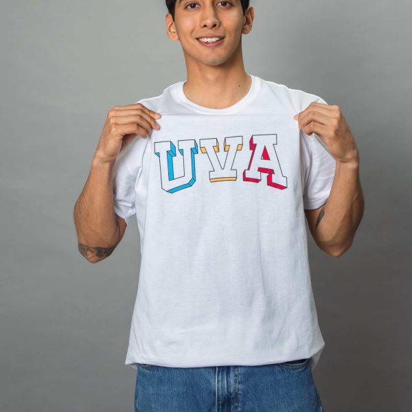PLAYERA UVA 3D BLANCA HOMBRE