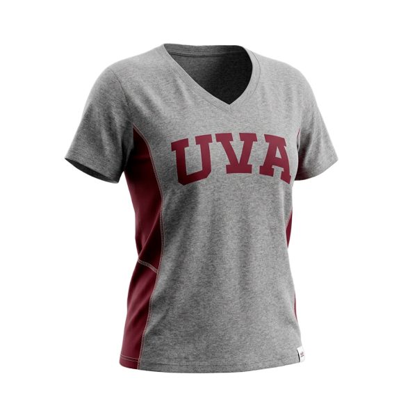 PLAYERA ATLETICA DAMA VIZCAYA GRIS/VINO