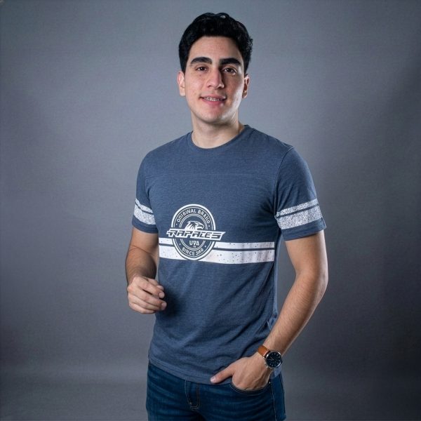 PLAYERA LOGO RAPACES HOMBRE AZUL