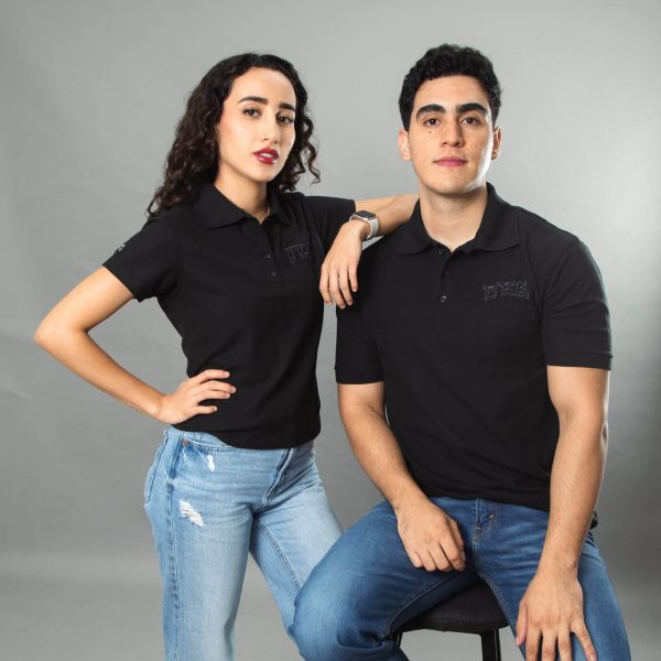 PLAYERA POLO UVA-3D NEGRO MUJER