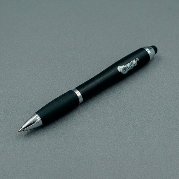 BOLIGRAFO VIZCAYA METALICO CON GRIP Y TOUCH NEGRO
