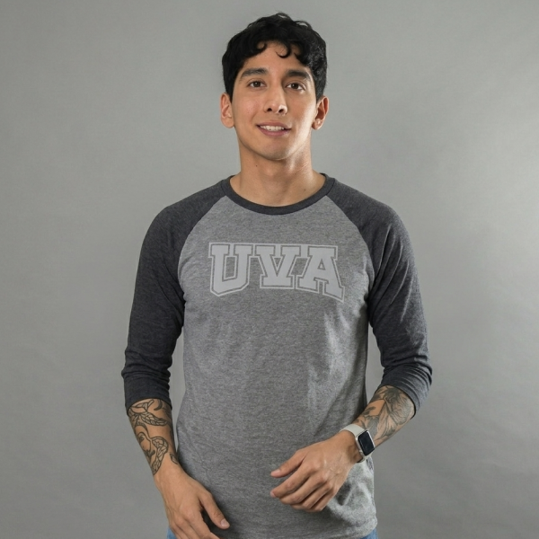 PLAYERA BEISBOLERA CABALLERO NEGRO/GRIS VIZCAYA UVA