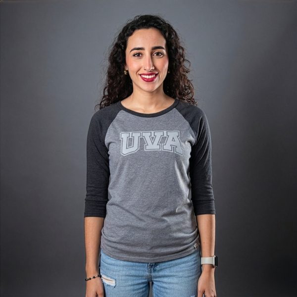 PLAYERA BEISBOLERA DAMA NEGRO/GRIS VIZCAYA UVA