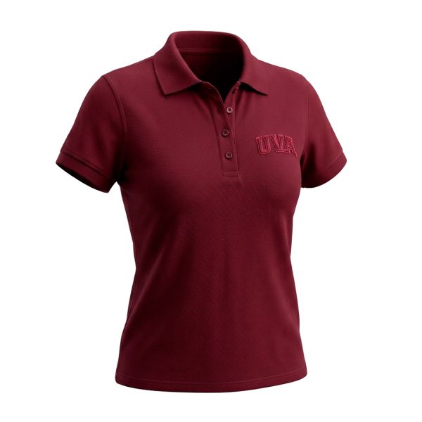 PLAYERA POLO UVA-3D VINO MUJER