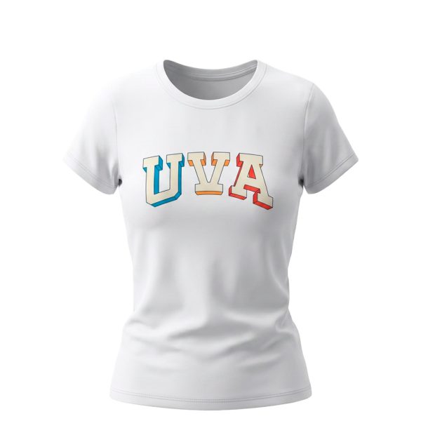 PLAYERA UVA 3D BLANCA MUJER