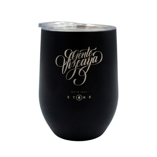 VASO GENTE VIZCAYA DE ACERO INOXIDABLE NEGRO