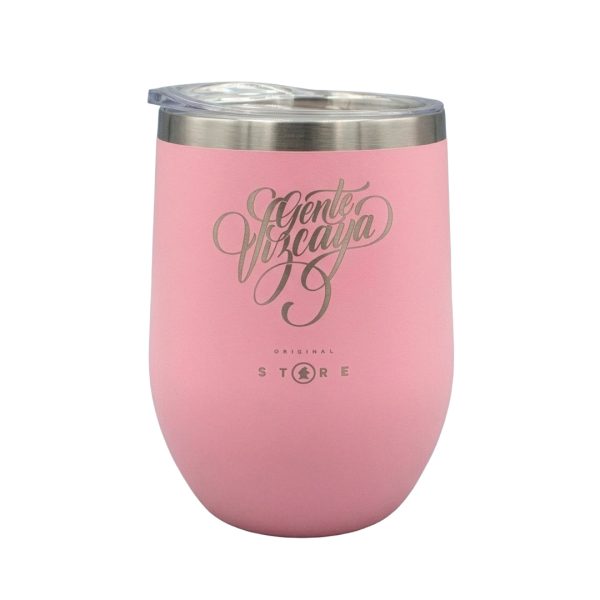 VASO GENTE VIZCAYA DE ACERO INOXIDABLE ROSA