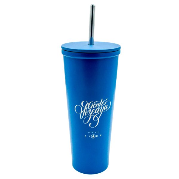 VASO TERMICO GENTE VIZCAYA AZUL C/ POPOTE GRANDE