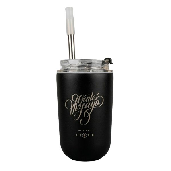 VASO TERMICO GENTE VIZCAYA NEGRO C/ POPOTE CHICO