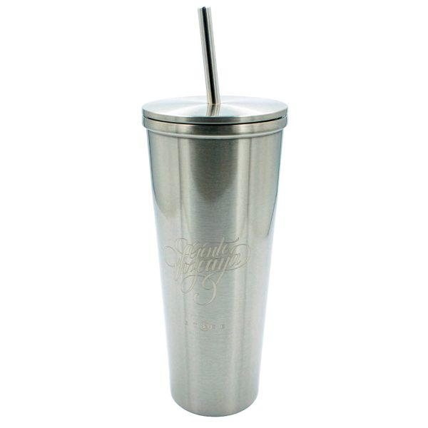 VASO TERMICO GENTE VIZCAYA PLATA C/ POPOTE GRANDE