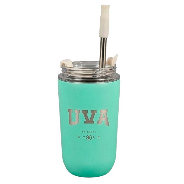 VASO TERMICO UVA MENTA C/ POPOTE CHICO