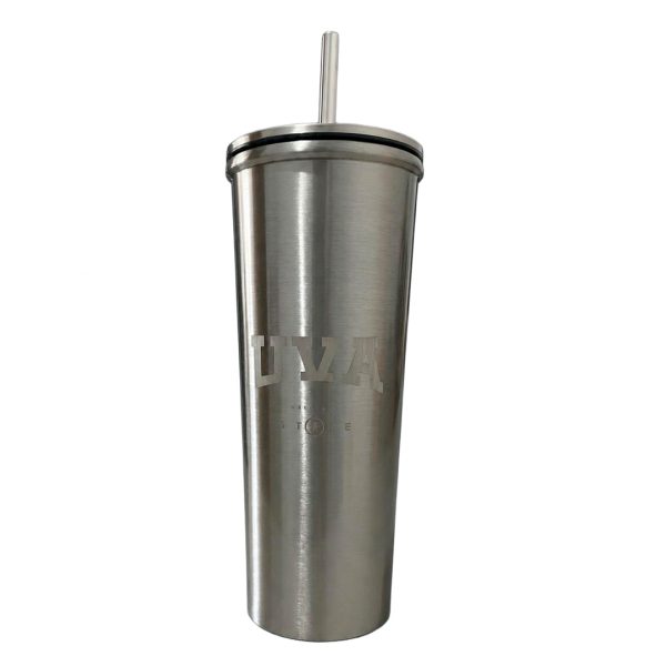 VASO TERMICO UVA PLATA C/ POPOTE GRANDE