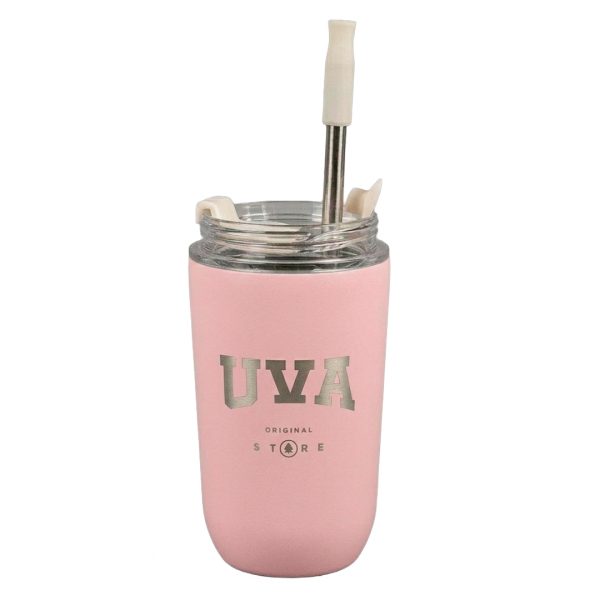 VASO TERMICO UVA ROSA C/ POPOTE CHICO