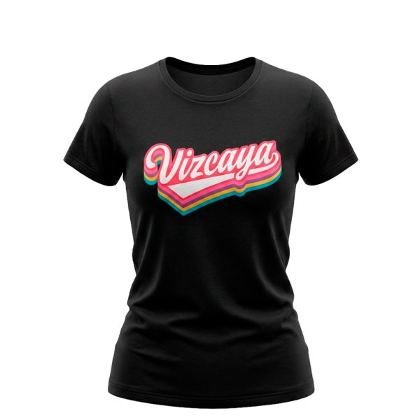 PLAYERA VIZCAYA COLORS DAMA NEGRO
