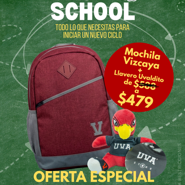 MOCHILA VIZCAYA ROJA +LLAVERO UVALDITO