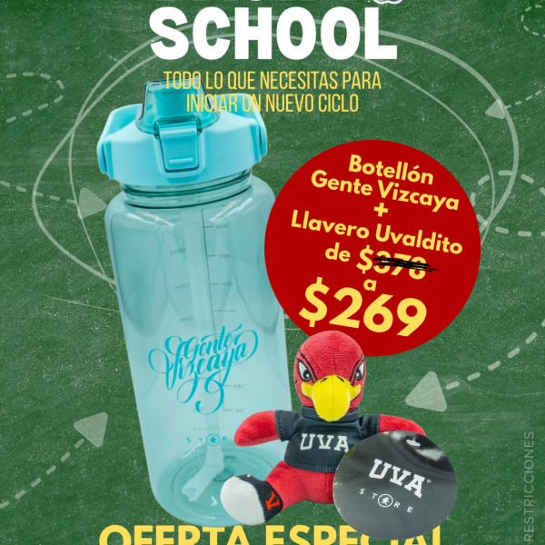 BOTELLON AZUL TURQUEZA UVA+ LLAVERO UVALDITO