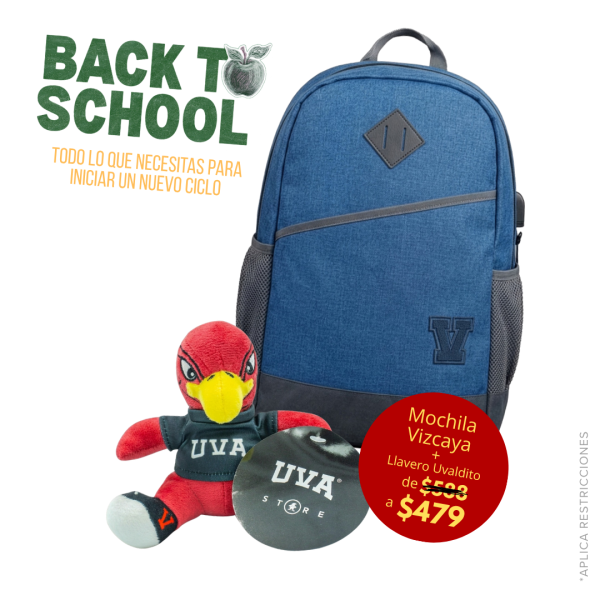 MOCHILA VIZCAYA AZUL +LLAVERO UVALDITO
