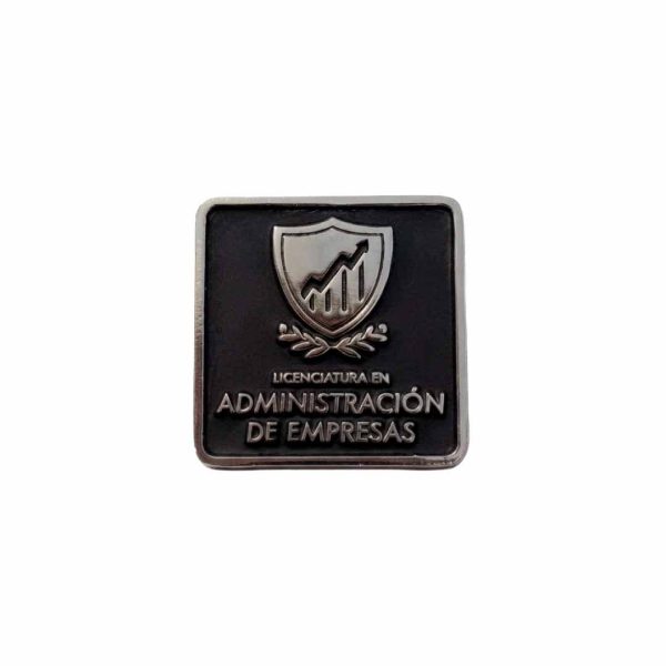 PIN LICENCIATURA ADMINISTRACION DE EMPRESAS PLATEADO CON NEGRO