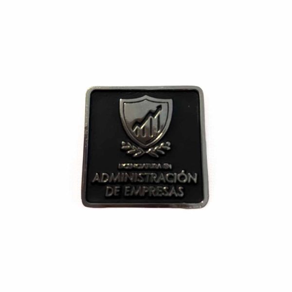 PIN LICENCIATURA ADMINISTRACION DE EMPRESAS PLATEADO CON NEGRO
