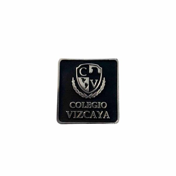 PIN COLEGIO VIZCAYA PLATEADO CON NEGRO