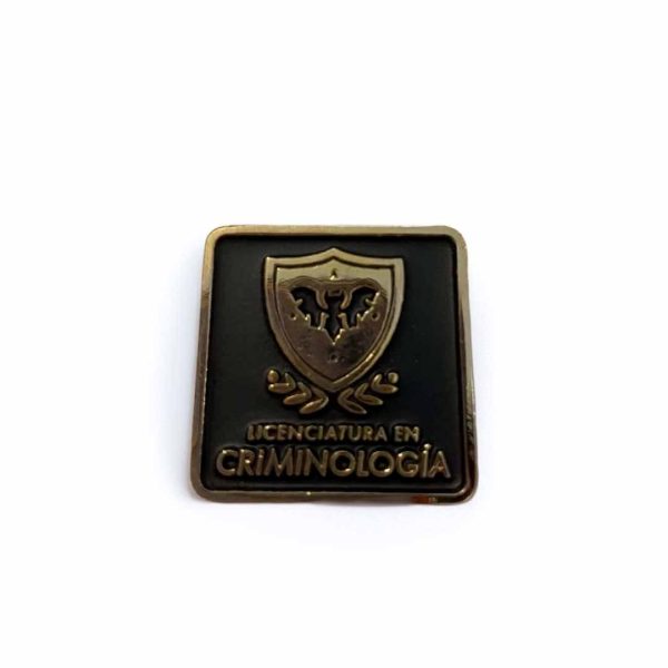 PIN LICENCIATURA CRIMINOLOGÍA DORADO NEGRO