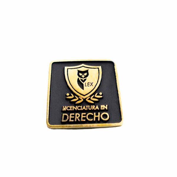 PIN LICENCIATURA DERECHO DORADO NEGRO